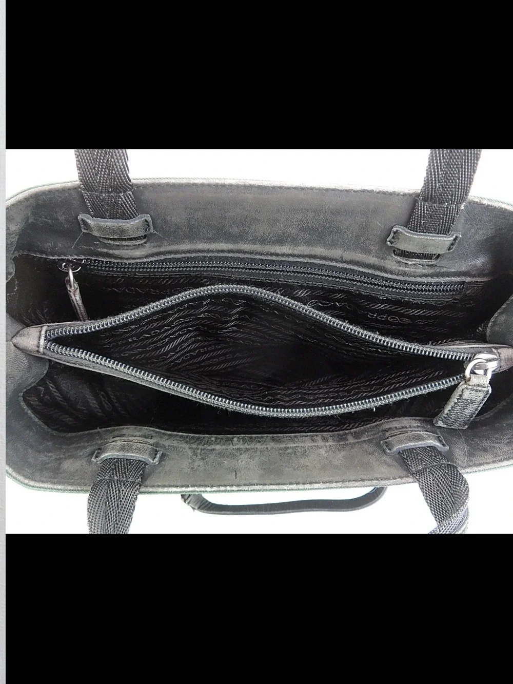 Prada Dark Green Nylon Shoulder Tote